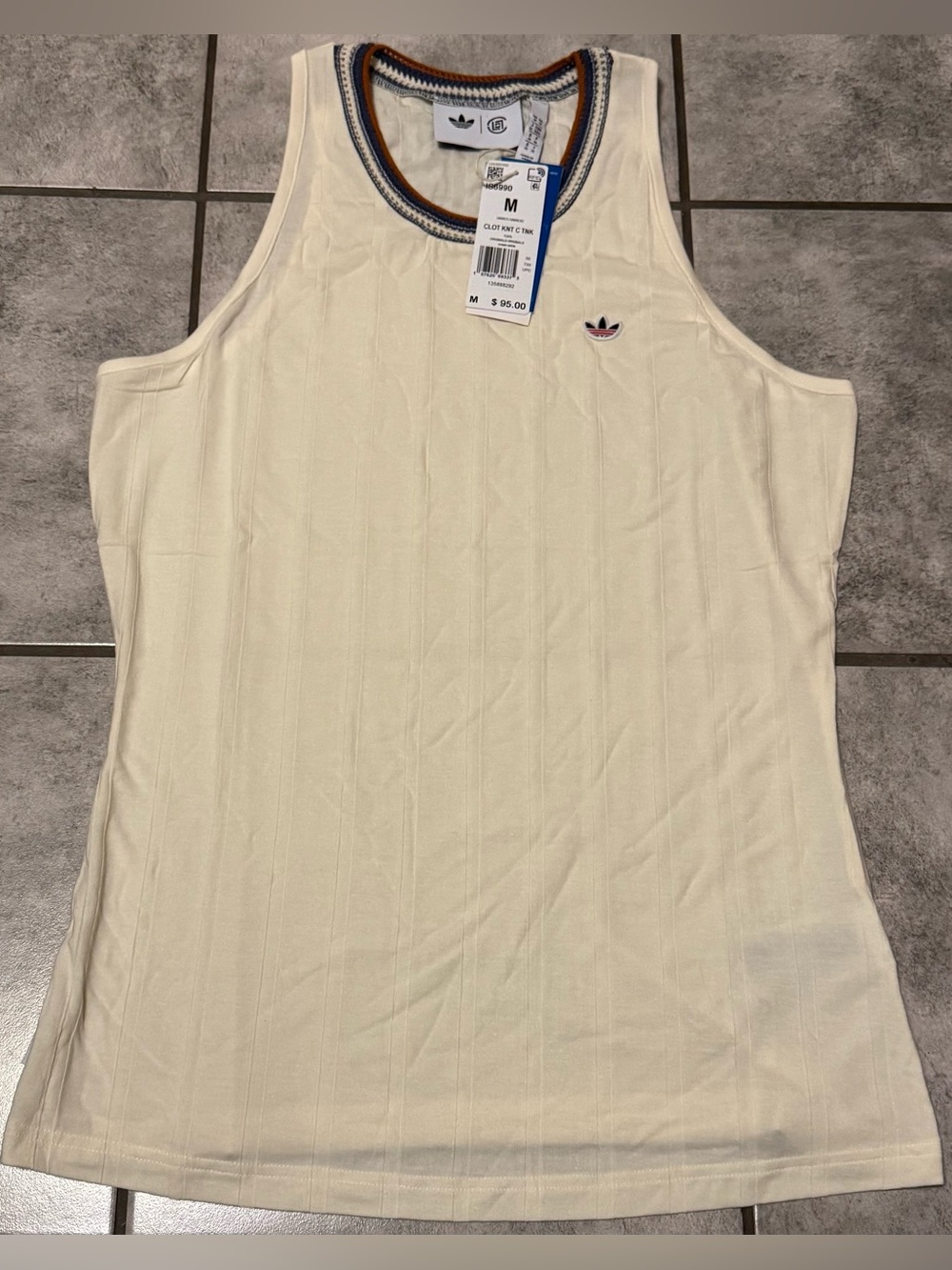 Adidas x CLOT Knit Tank 'Beige' NWT